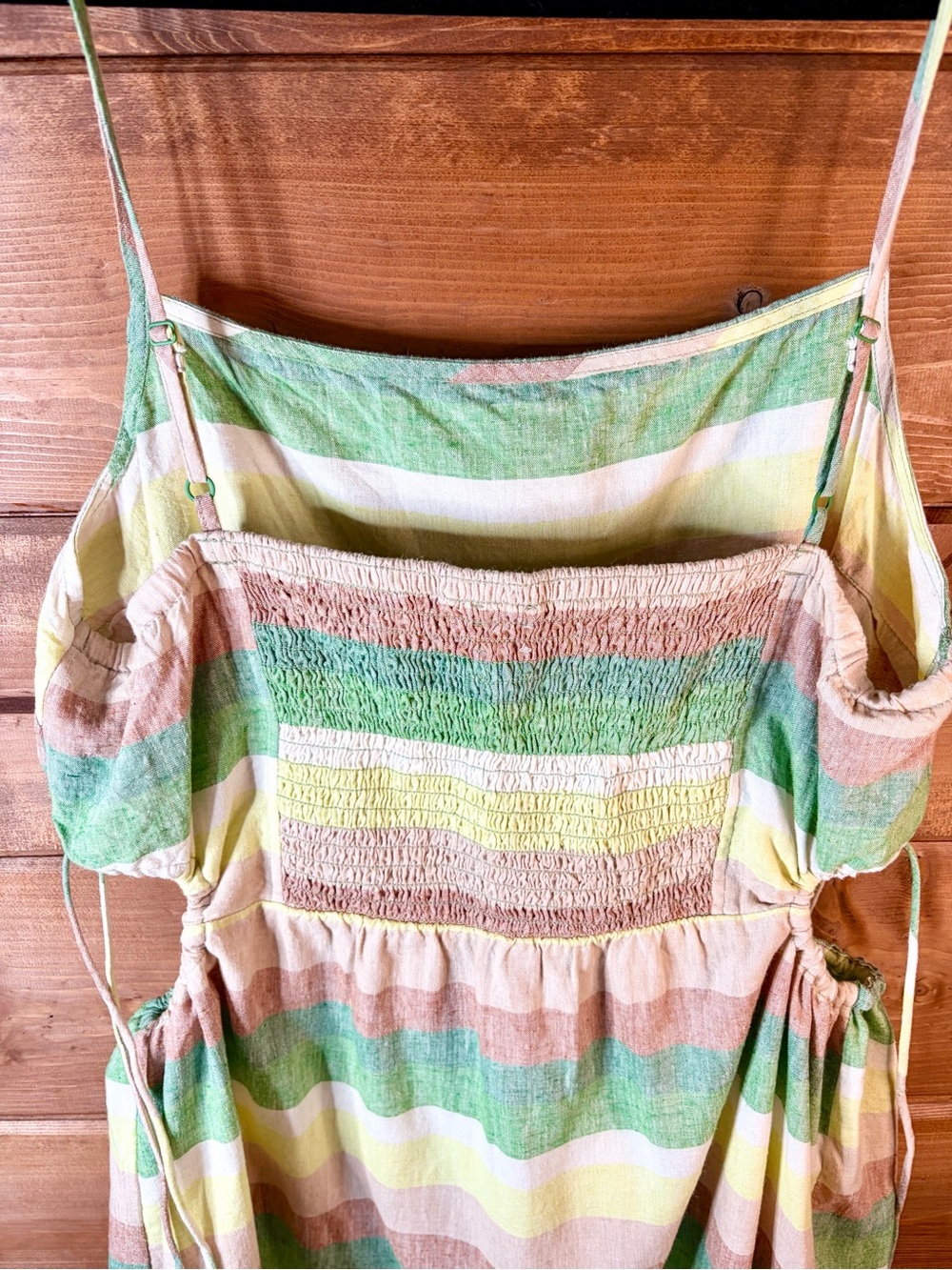 aerie Pastel Stripe Spaghetti-Strap Mini Dress XL - Picture 4 of 7
